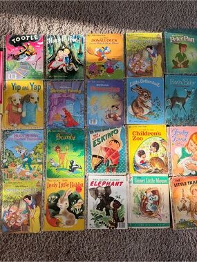 Random Vintage Children’s Book Lot Little Golden Books Kids 26